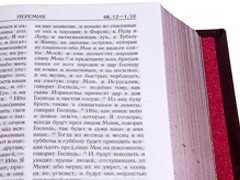 Купить Библию в кожаном переплете, бордовую, синоидальный перевод. Фото 2