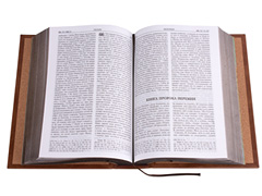 Купить Библию в кожаном переплете, коричневую, синоидальный перевод. Фото 8