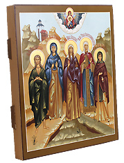 Икона писанная "Собор святых Марий".