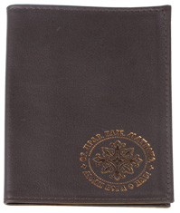 Обложка на паспорт из натуральной кожи с молитвой Матроне Московской и 90 Псалмом. Цвет коричневый.