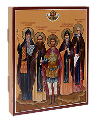 Икона писанная "Собор святых Aлександров".