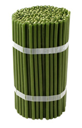 Троицкие восковые церковные свечи №60, зеленые (Ивановские) - 1 кг