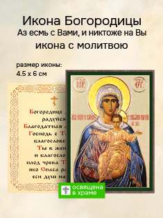 Икона Пресвятой Богородицы: Аз есмь с вами и никтоже на вы освященная