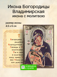 Икона Пресвятой Богородицы Владимирская освященная