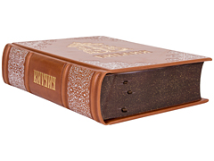 Купить Библию в кожаном переплете, синодольный перевод. Ручная работа, коричневая. Фото 6