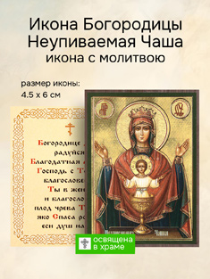 Икона пресвятой Богородицы Неупиваемая Чаша освященная