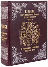 Библия. С рисунками и гравюрами Гюстава Доре. Эксклюзивное издание в кожаном переплете ручной работы. Серебряное и золотое тиснение. Цвет бордовый.