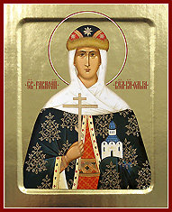 Икона святая равноапостольная княгиня Ольга. Печать на дереве с ковчежцем.