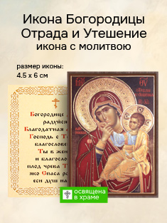 Икона Пресвятой Богородицы Отрада и Утешение освященная